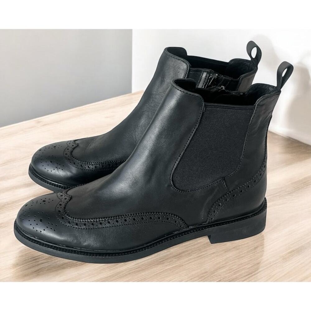 Jeffrey Campbell Edmone Leather Chelsea boots black 7.5 - Picture 13 of 13
